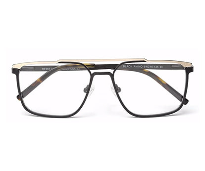 Metallic Black Square Specs Frame