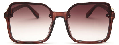 Gradient Brown Large Squared UV Sunglass