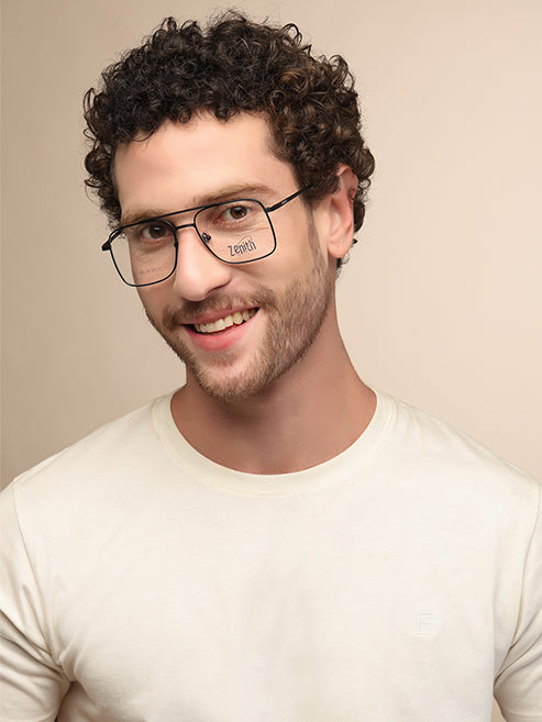 Zenith Titanium Matte Black Large Square Frame