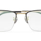 ZENITH TITANIUM GOLDEN BLACK HALF RIM GLASSES FOR MEN