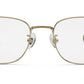 Zenith Titanium Gold Unisex Spectacles in Rectangle Frame