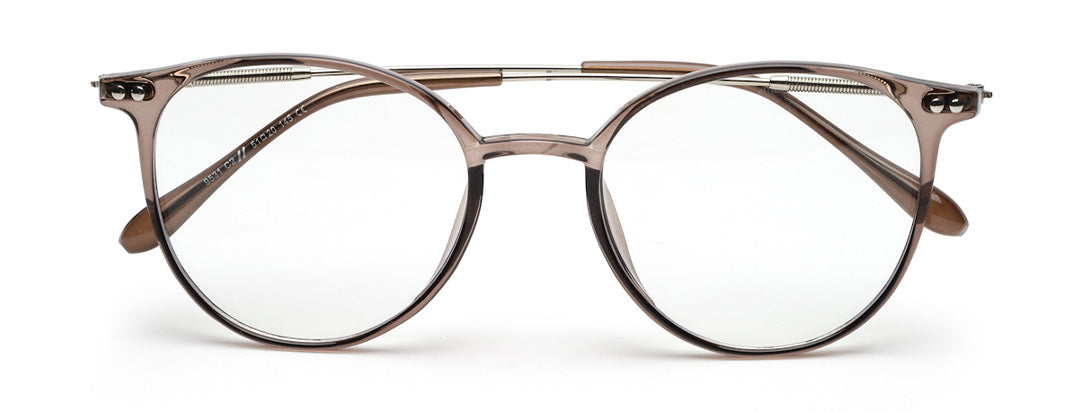 Zenith Titanium Brown Round Frame Spectacles for Women