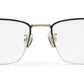 ZENITH TITANIUM GOLDEN BLACK HALF RIM GLASSES FOR MEN