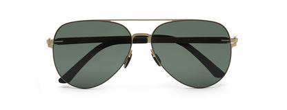Zenith UV400 Titanium Large Aviator Polarized Sunglasses in Golden