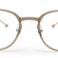 ZENITH TITANIUM ROUND BEIGE GLASSES FOR MEN WITH ROSE GOLD TEMPLE