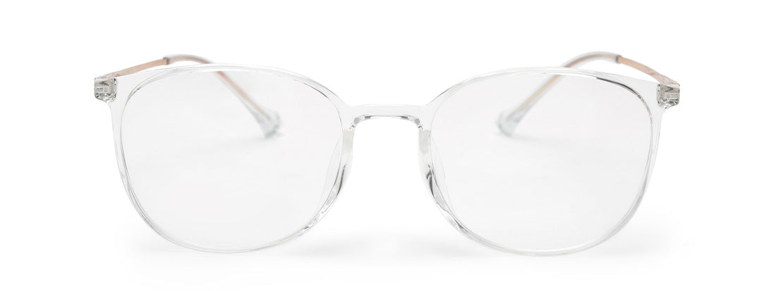 Zenith Titanium Transparent Browline Unisex Glasses