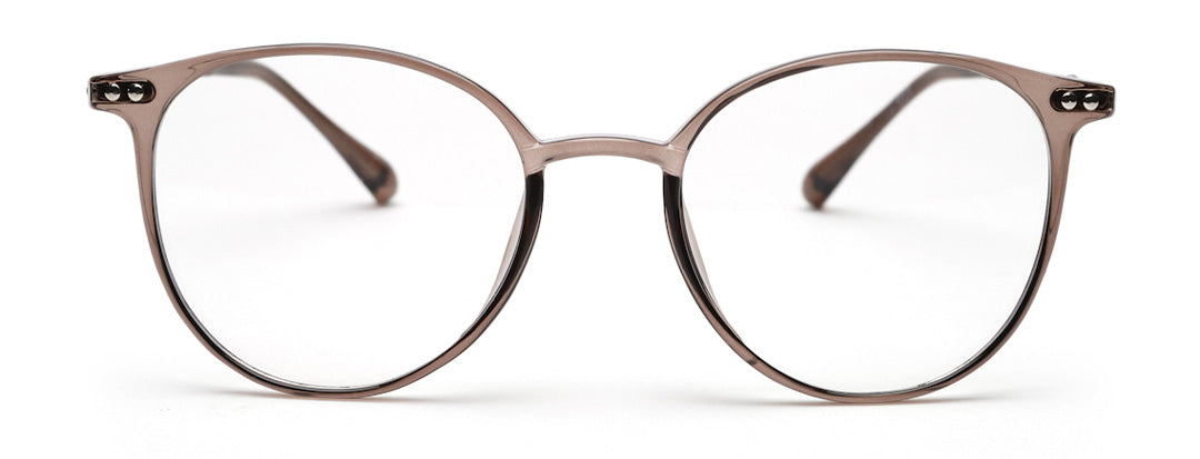 Zenith Titanium Brown Round Frame Spectacles for Women