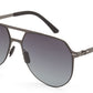 Zenith UV400 Titanium Gradient Grey Aviator Polarized Sunglasses for Men