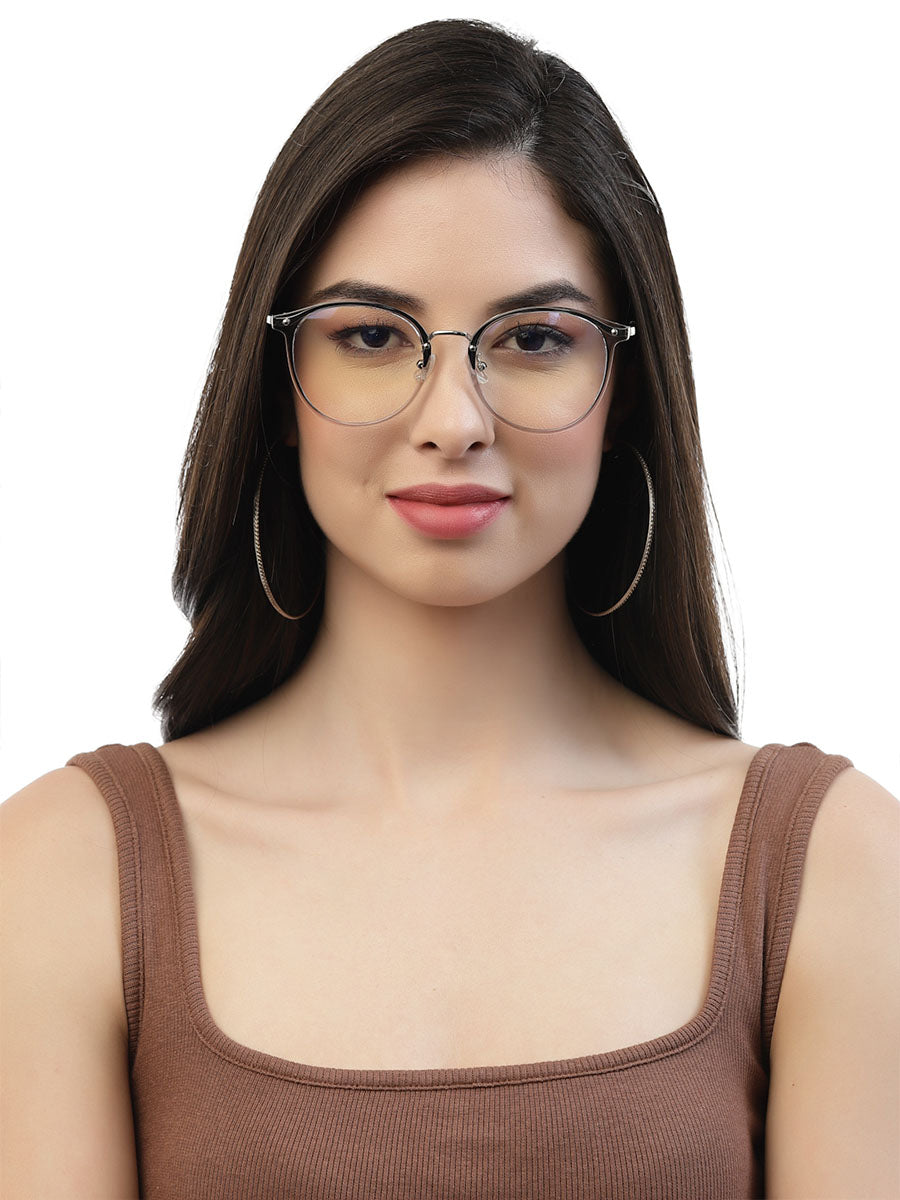 Zenith Titanium Clear Round Spectacles for Women