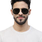 Zenith UV400 Titanium Large Aviator Polarized Sunglasses for Men