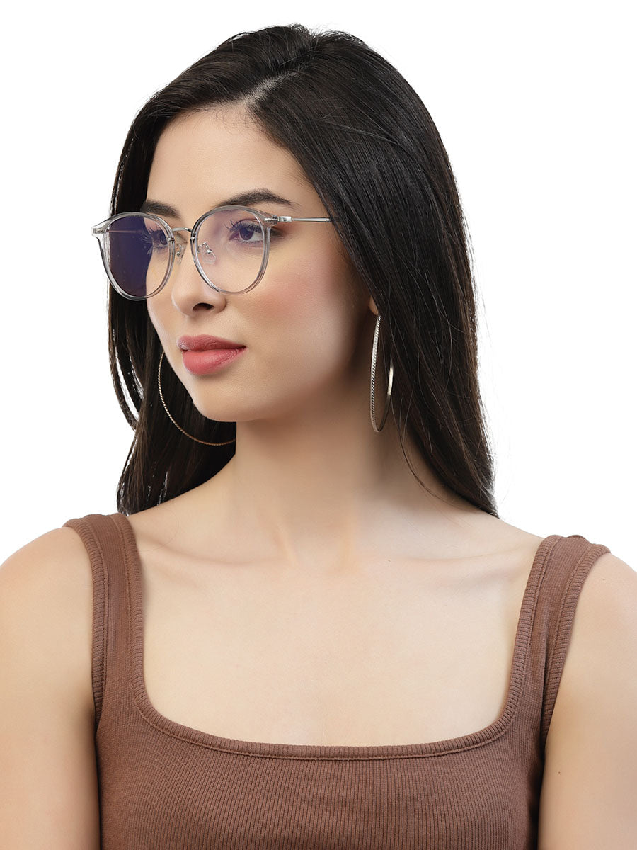 Zenith Titanium Clear Round Spectacles for Women