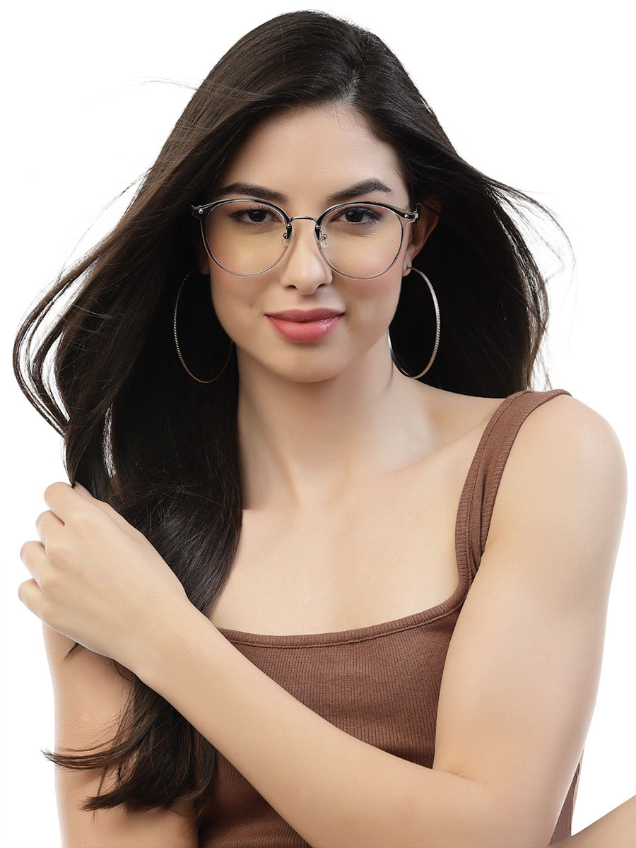 Zenith Titanium Clear Round Spectacles for Women