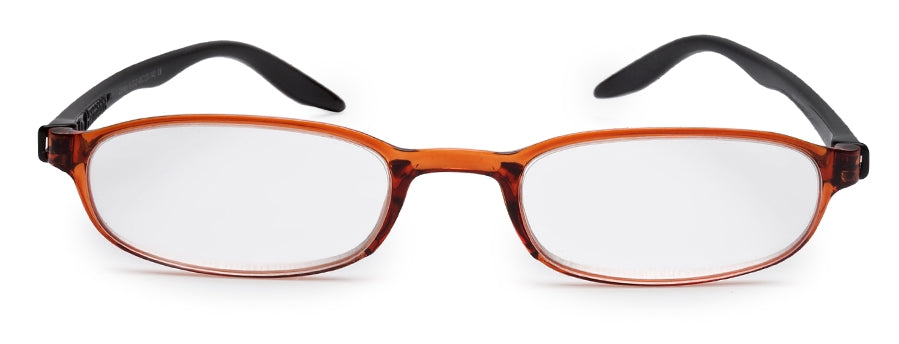 Brown Oval Full Rim Acetate Frame - Reading Eyeglasses