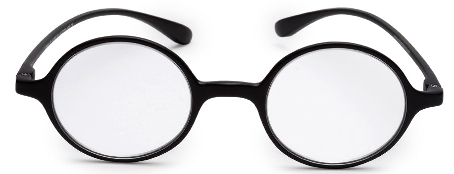 Black Round Full Rim Acetate Frame - Reading Eyeglasses