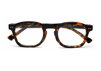 Brown Tort Rectangle Full Rim Acetate Frame for Men
