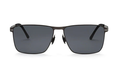 Zenith UV400 Titanium Large Black Polarized Goggles for Men with Grey Temple