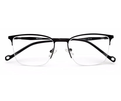 Black Wayfarer Half Rim Frame For Men & Women