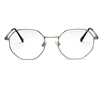 Stylish Hexagon Silver Spectacles