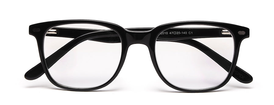 Black Wayfarer Style Acetate Eyeglass Frame for Men