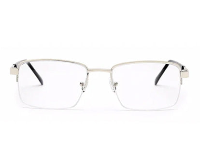 HALF RIM SILVER SPECTACLES FOR MEN