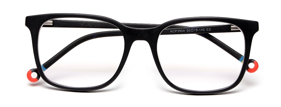 Black Squared Shape Acetate Eyeglasses Frames for Men