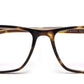 Brown Tortoise Rectangular Acetate Eyeglass Frame for Men