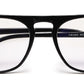 Black MOD Aviator Style Acetate Eyeglass Frame for Men