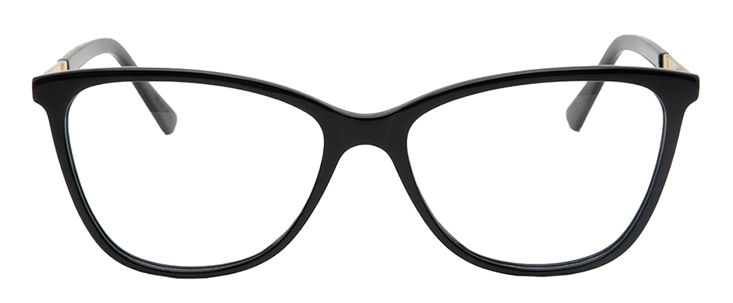 Black Cateye Acetate Eyeglass Frame for Women