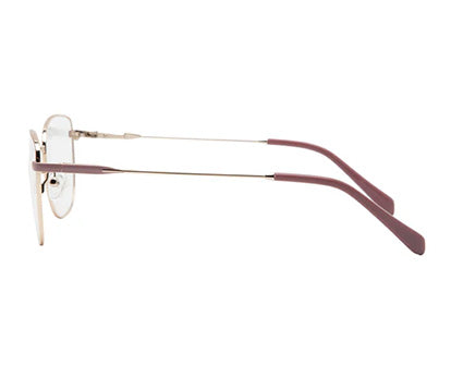 Pink Oval Glass Frame in Metal for Women