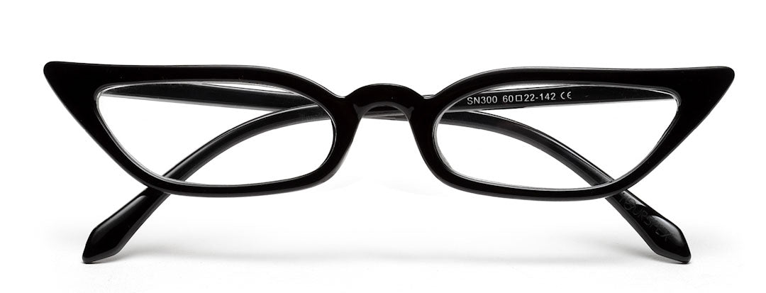 Black Cateye Vintage Zero Power Computer Spex