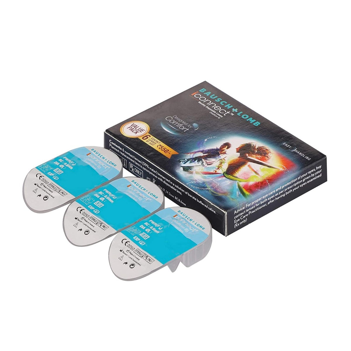 Iconnect Monthly Disposable Contact Lens (6 Lens Pack)