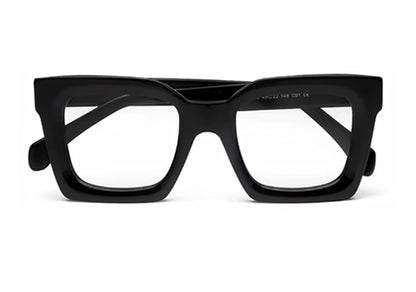 Thick Black Square Full Rim Acetate Frame for Men & Women