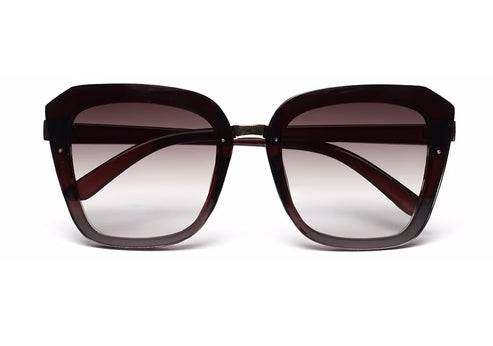 Gradual Brown Square Shaped UV Sunglass