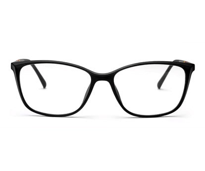 Full Frame Rectangle Matte Black Eyeglass for Women