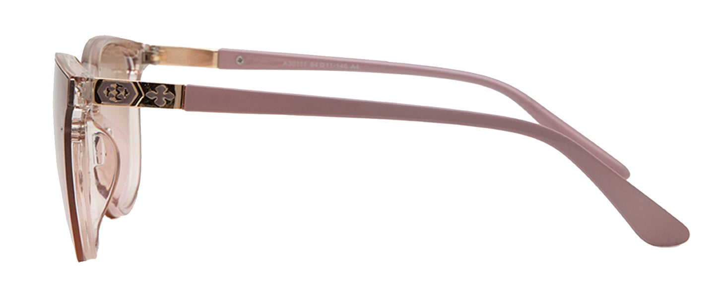 Light Brown Shade Cateye Style UV Sunglass