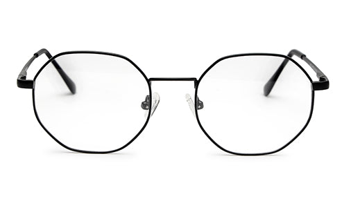 Stylish Hexagon Black Spectacles