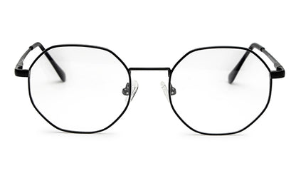 Stylish Hexagon Black Spectacles