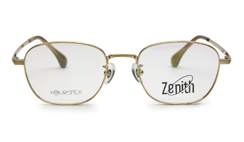Zenith Titanium Gold Square Spectacles