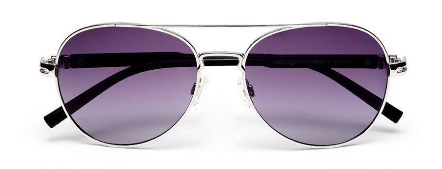 Black Aviator Polarised UV Sunglass