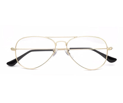 Gold Aviator Unisex Spectacle Frame
