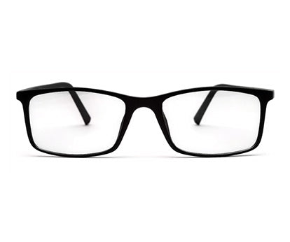 Black Matte YourSpex Flex Rectangle Eyeglass for Men