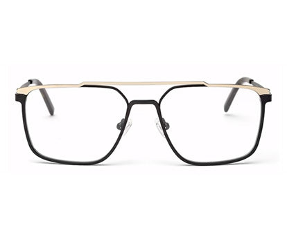 Metallic Black Square Specs Frame