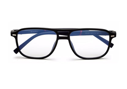 Dark Blue Square Clip-On Eyeglasses for Men