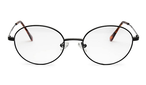 Sleek Designed Oval Black Spectacles