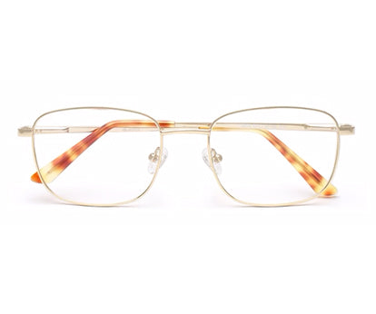 Gold Square Full-Rim Spectacles