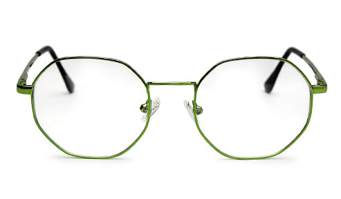 Stylish Hexagon Green Spectacles