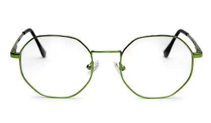 Stylish Hexagon Green Spectacles