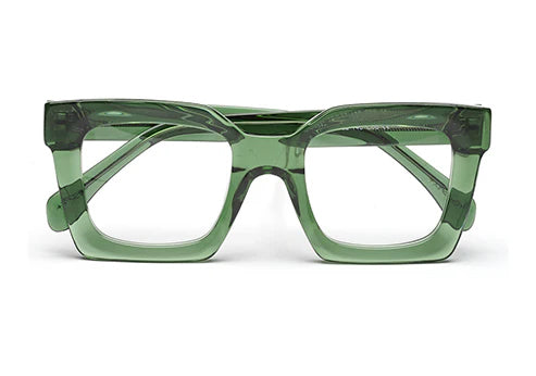 Thick Green Square Full Rim Acetate Frame