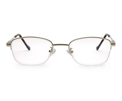 Silver Half Rim Square Unisex Sleek Spectacles