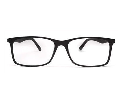 Black Matte YourSpex Flex Rectangle Eyeglass for Men